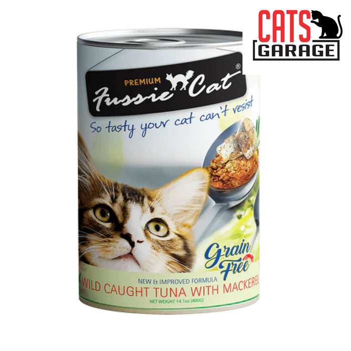 Fussie Cat Wild Caught Tuna w Mackerel 400g x 24 Cans