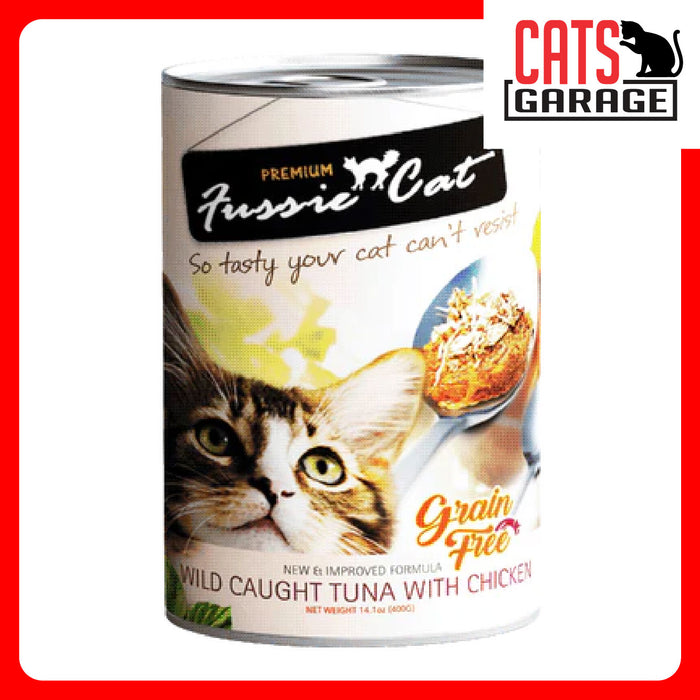 Fussie Cat Wild Caught Tuna w Chicken 400g x 24 Cans