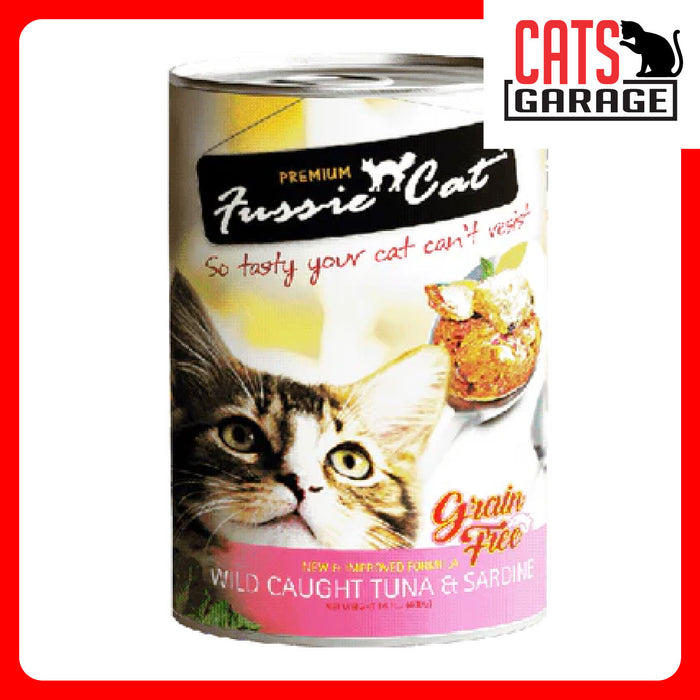 Fussie Cat Wild Caught Tuna w Sardine 400g x 24 Cans