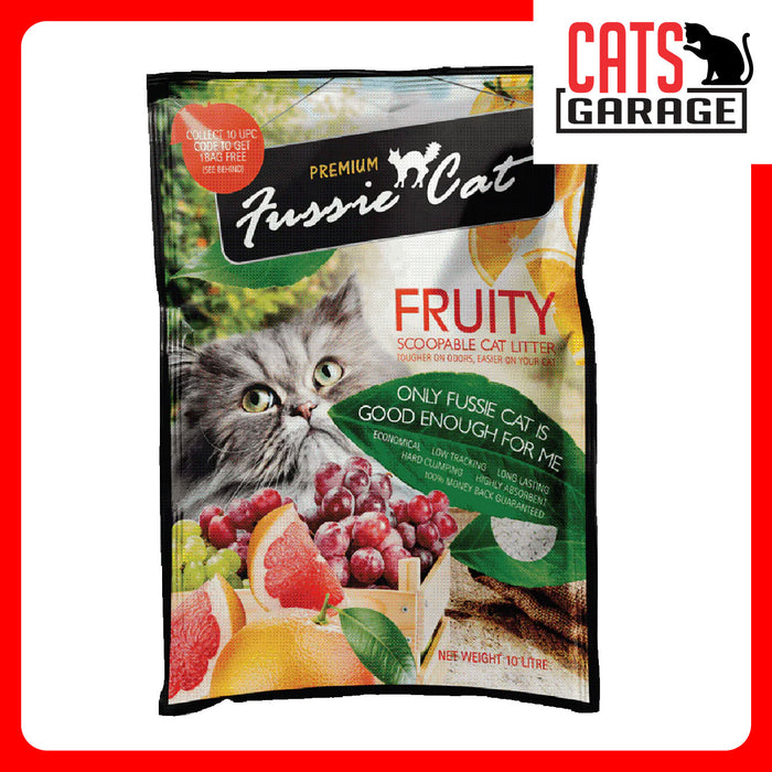 Fussie Cat Bentonite Litter FRUITY 10L x 4 Bags