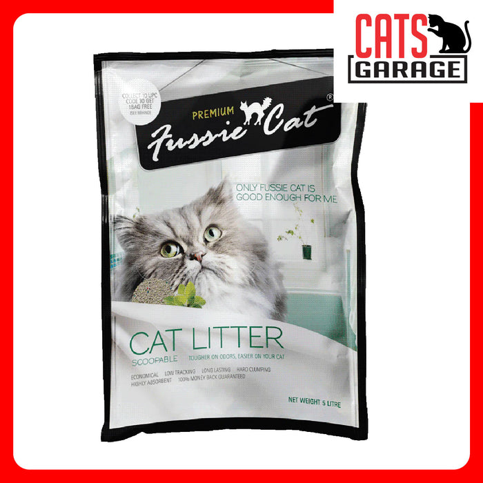 Fussie Cat Bentonite Litter UNCSENTED 10L x 4 Bags
