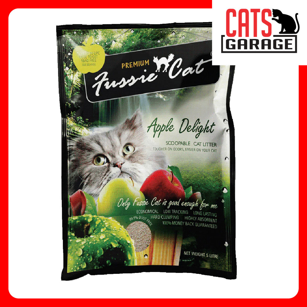 Fussie Cat Bentonite Cat Litter APPLE DELIGHT 10L x 4 Bags
