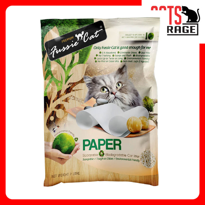Fussie Cat Natural Paper Litter 7L x 7 Bags