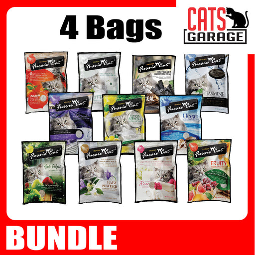 Fussie Cat Bentonite Litter 10L x 4 Bags (Bundle)