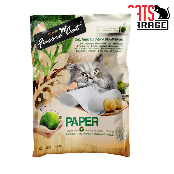 Fussie Cat Natural Paper Litter 7L x 7 Bags