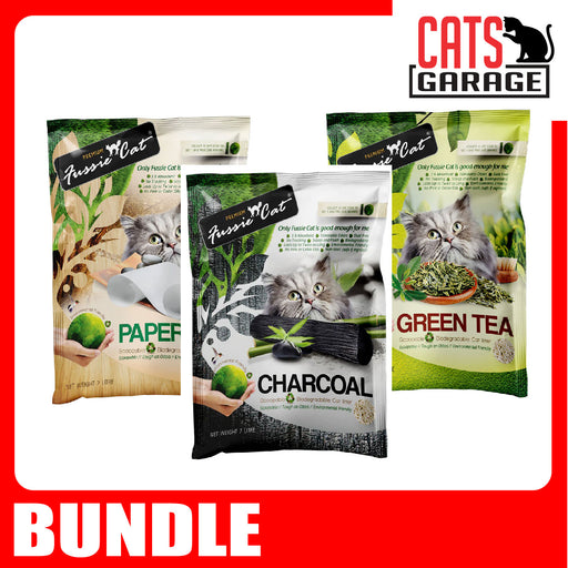 Fussie Cat Natural Litter 7L x 7 Bags (3 Scent)