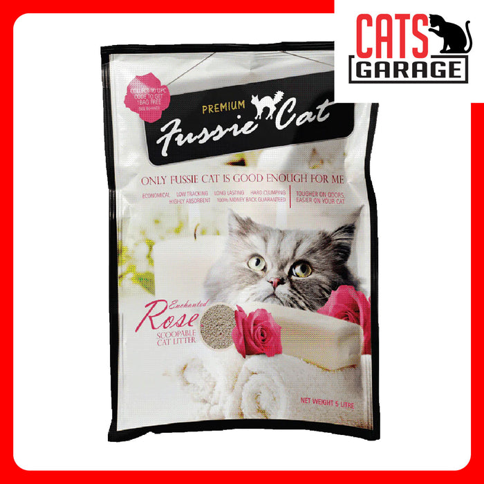 Fussie Cat Bentonite Litter ENCHANTED ROSE 10L x 4 Bags
