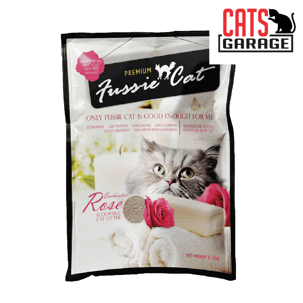 Fussie Cat Bentonite Litter ENCHANTED ROSE 10L x 4 Bags