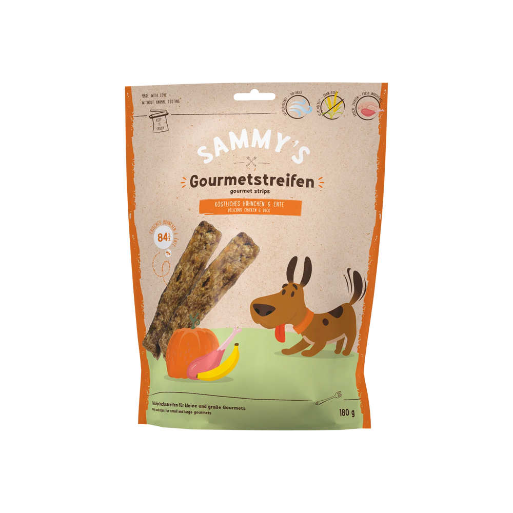Bosch Sammy’s Gourmet Strips with Chicken & Duck 180g