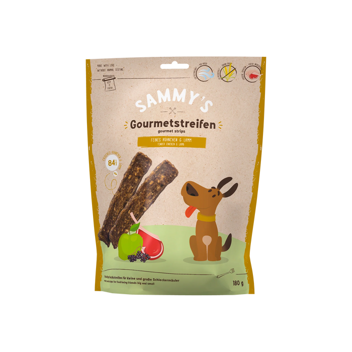 Bosch Sammy’s Gourmet Strips with Chicken & Lamb 180g