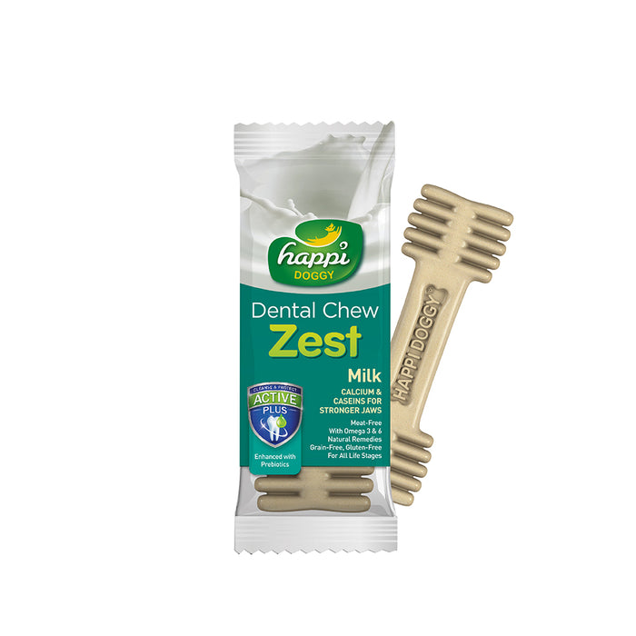 Happi Doggy Zest Milk 4 Inch Dental Dog Chew 25g X 50 Pcs
