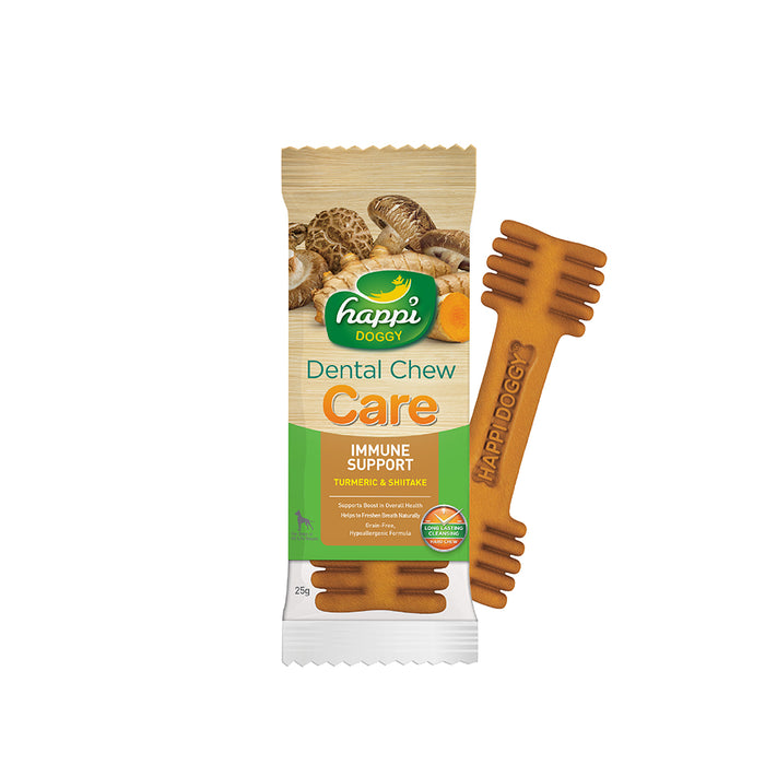 Happi Doggy Care Turmeric & Shiitake Immune Support Grain-Free Dental Dog Chew 25g X 50 Pcs