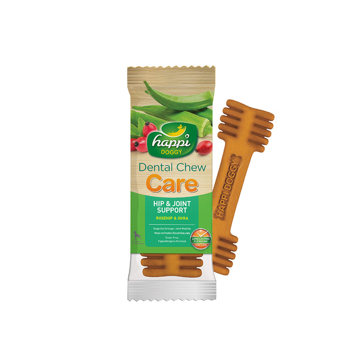 Happi Doggy Care Rosehip & Okra Hip & Joint Support Grain-Free Dental Dog Chew 25g X 50 Pcs