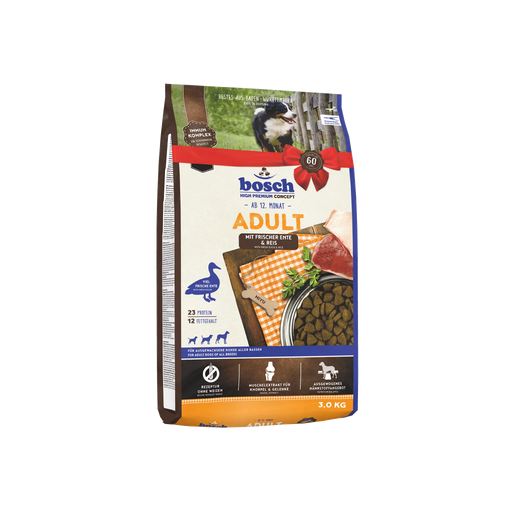 Bosch High Premium Duck & Rice Dry Dog Food (3 Sizes)