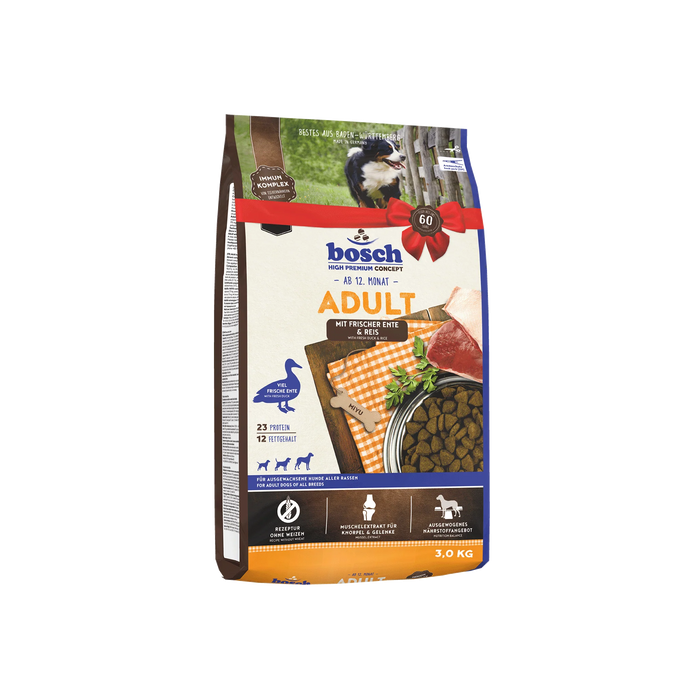Bosch High Premium Duck & Rice Dry Dog Food (3 Sizes)