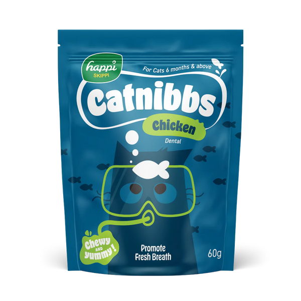Happi Skippi Cat Treats Catnibbs Chicken Dental 60g X3