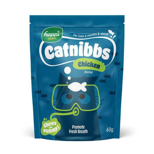 Happi Skippi Cat Treats Catnibbs Chicken Dental 60g X3