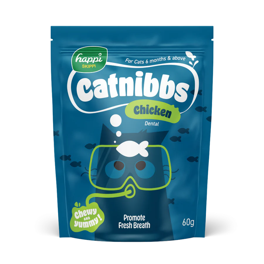 Happi Skippi Cat Treats Catnibbs Chicken Dental 60g X3