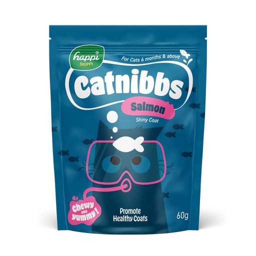 Happi Skippi Cat Treats Catnibbs Salmon Shiny Coat 60g X3