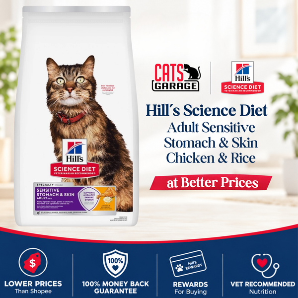 Hill's Science Diet Adult Sensitive Stomach & Skin Chicken & Rice Dry Cat Food