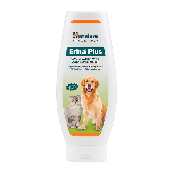 Himalaya Erina Plus Coat Cleanser with Conditioner for Dogs & Cats (Antibacterial & Antidandruff) 200ml