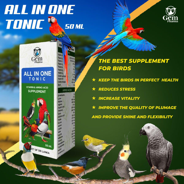 Gem Pharma All In One Tonic for Birds 50ml