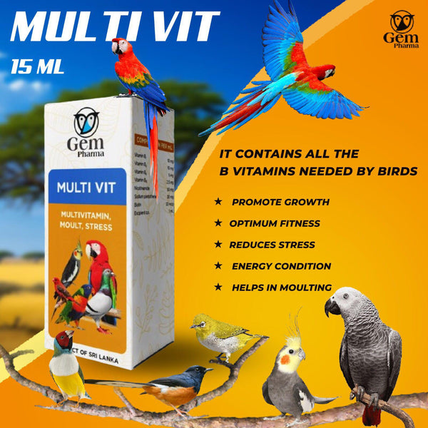 Gem Pharma Multi Vitamin for Birds 15ml