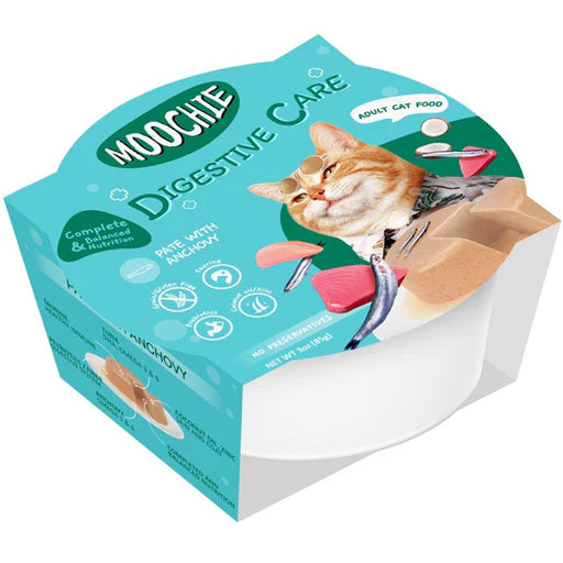Moochie Digestive Care Pate With Anchovy Grain-Free Adult Wet Cat Food 85g x 12