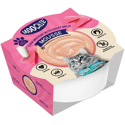 Moochie Tuna Mousse With Goat Milk Grain-Free Liquid Cat Treat 85g X12