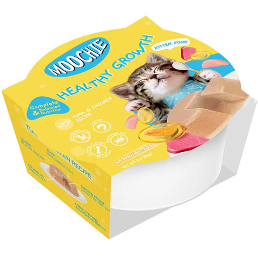 Moochie Healthy Growth Tuna & Chicken Grain-Free Kitten Wet Cat Food 85g x 12