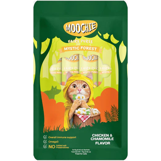 Moochie Fairy Puree Chicken & Chamomile Liquid Cat Treats (2 Option)