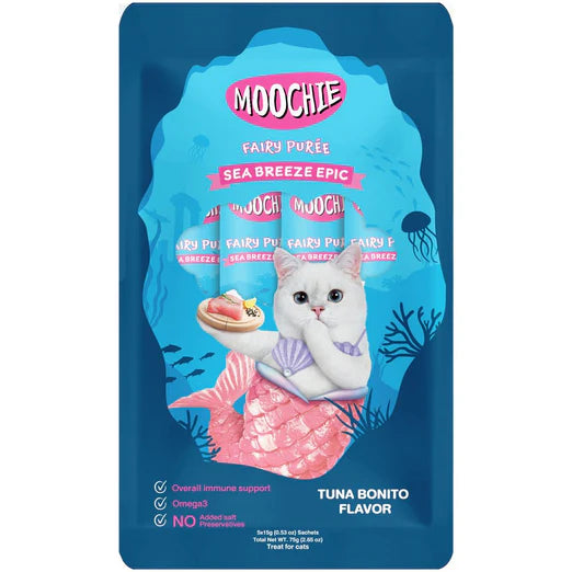 Moochie Fairy Puree Tuna Bonito Liquid Cat Treats (2 Option)