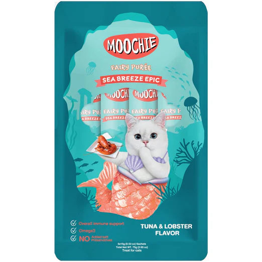 Moochie Fairy Puree Tuna & Lobster Liquid Cat Treats (2 Option)