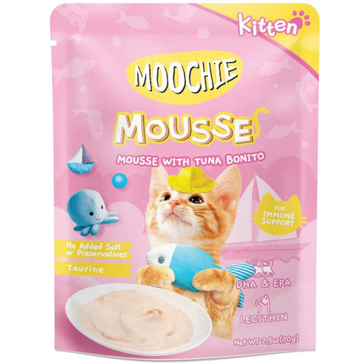 Moochie Mousse With Tuna Bonito Kitten Pouch Cat Food 70g X12