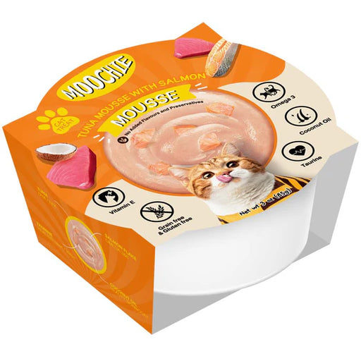 Moochie Tuna Mousse With Salmon Grain-Free Liquid Cat Treat 85g X12