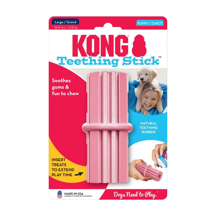KONG Puppy Teething Stick Dog Toys (3 Sizes) -Pink
