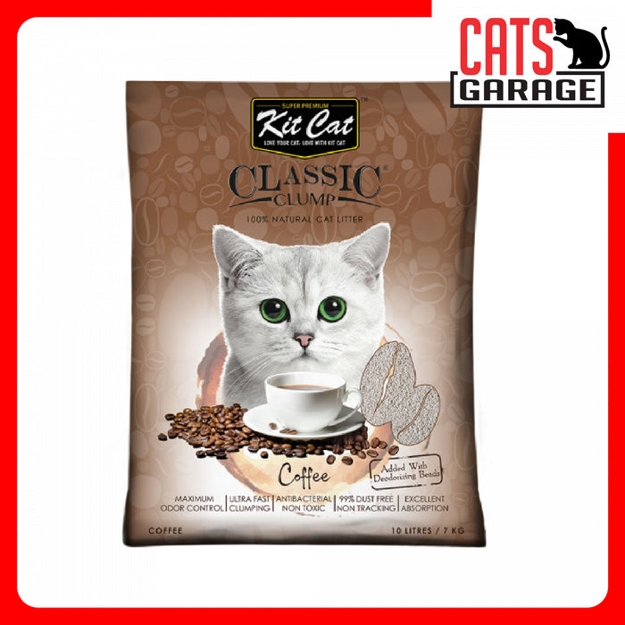 KitCat Classic Clump Coffee Clay Cat Litter 10L