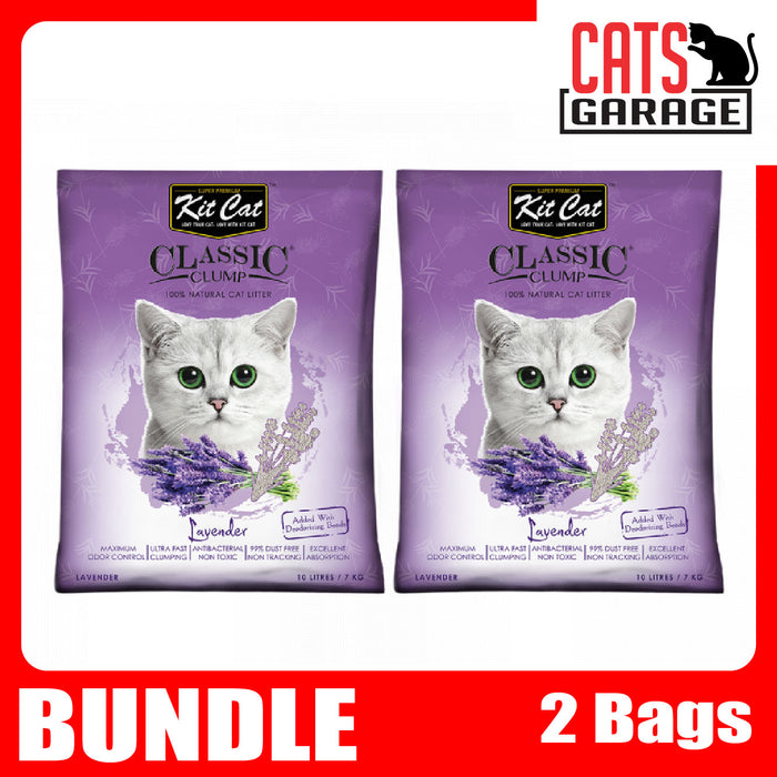 KitCat Classic Clump Lavender Clay Cat Litter 10L