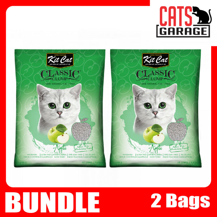 KitCat Classic Clump Apple Clay Cat Litter 10L