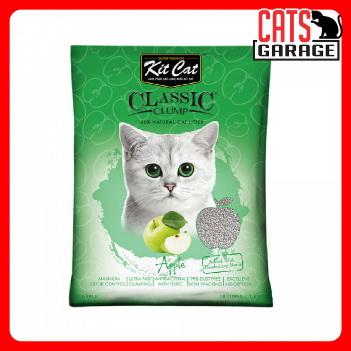 KitCat Classic Clump Apple Clay Cat Litter 10L