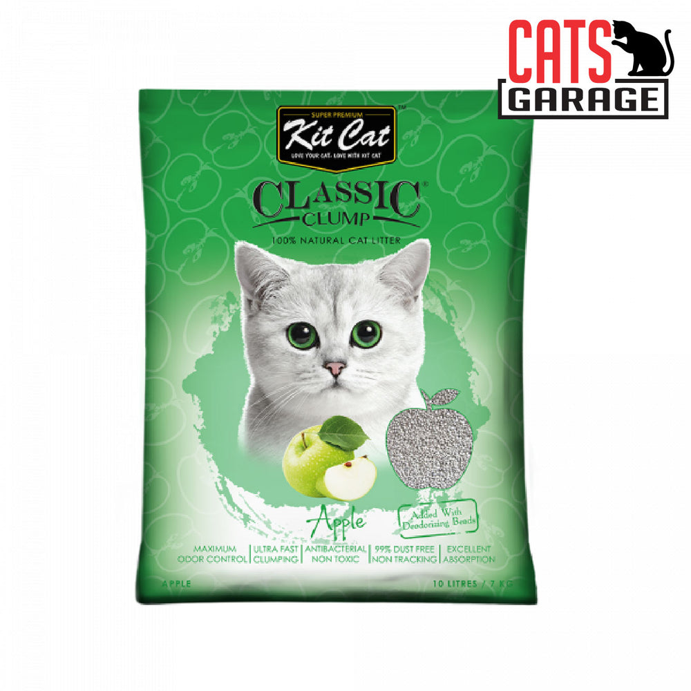 KitCat Classic Clump Apple Clay Cat Litter 10L