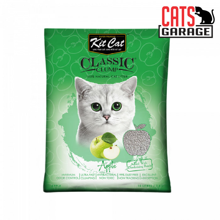 KitCat Classic Clump Apple Clay Cat Litter 10L