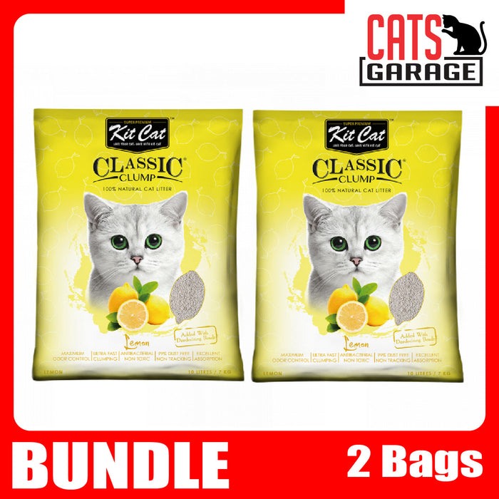 KitCat Classic Clump Lemon Clay Cat Litter 10L