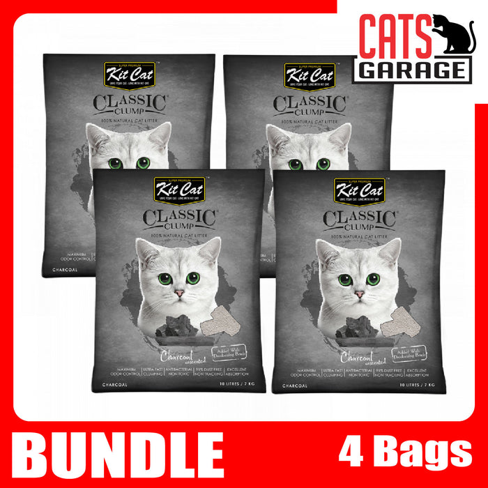 KitCat Classic Clump Charcoal Clay Cat Litter 10L