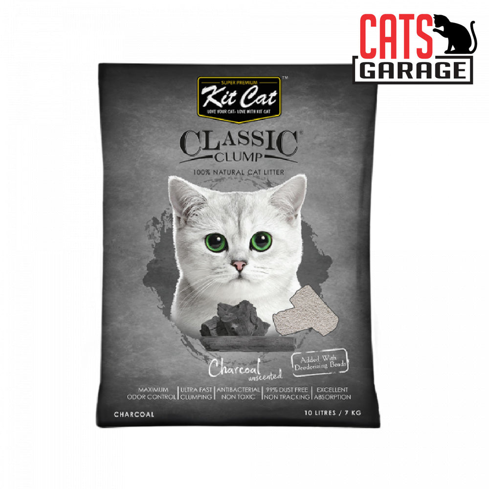 KitCat Classic Clump Charcoal Clay Cat Litter 10L