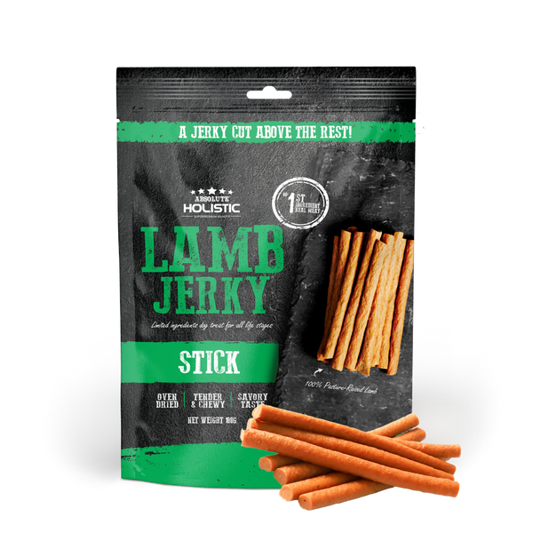 Absolute Holistic Grain Free Treats for Dog Lamb Jerky Loin Stick 100g