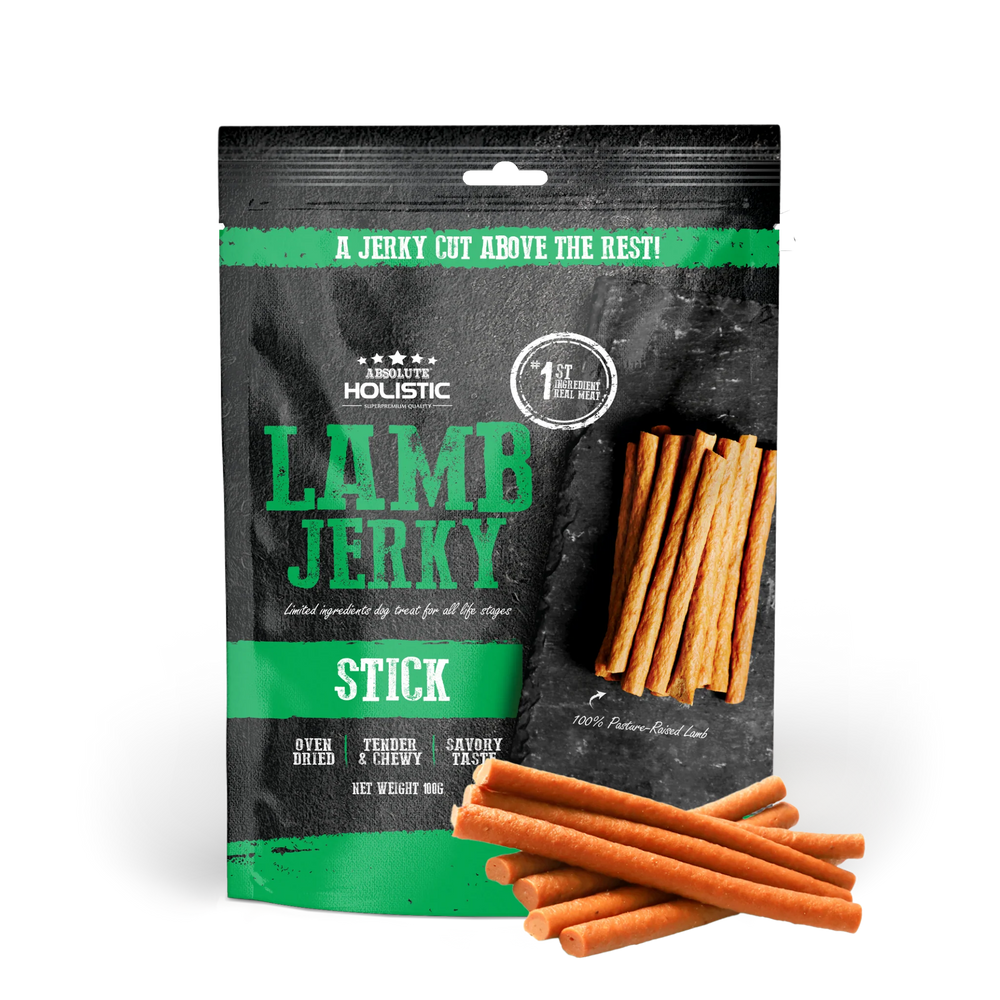 Absolute Holistic Grain Free Treats for Dog Lamb Jerky Loin Stick 100g