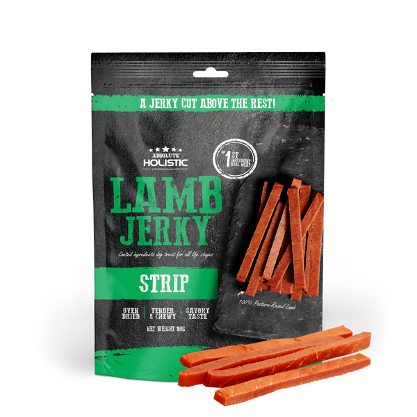 Absolute Holistic Grain Free Treats for Dog - Lamb Jerky Loin Strip 100g