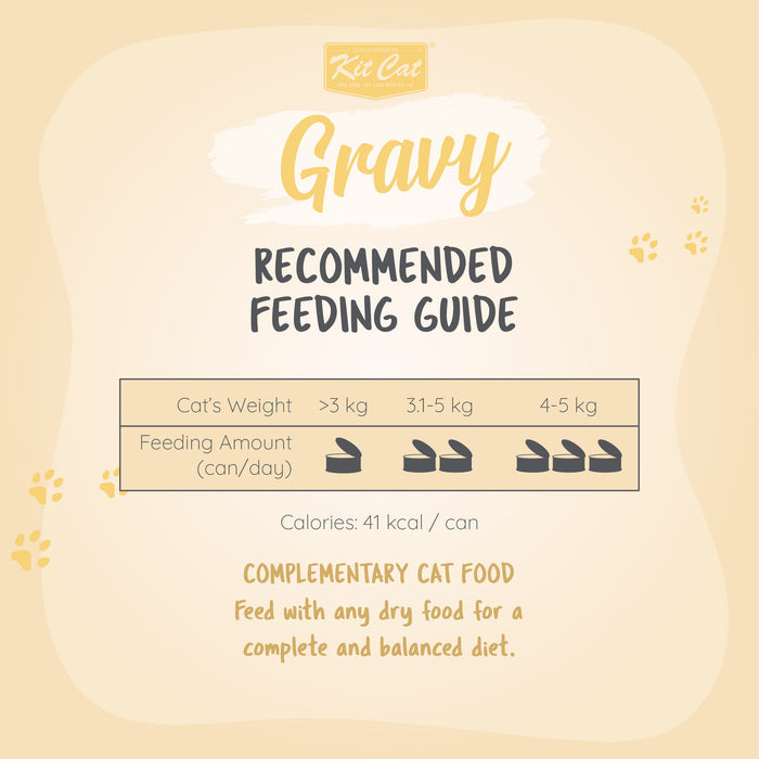 Kit Cat Premium Cat Wet Food Gravy 70g X 24 cans