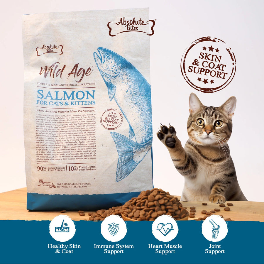 Absolute Bites Wild Age Salmon Dry Cat Food (2 Sizes)